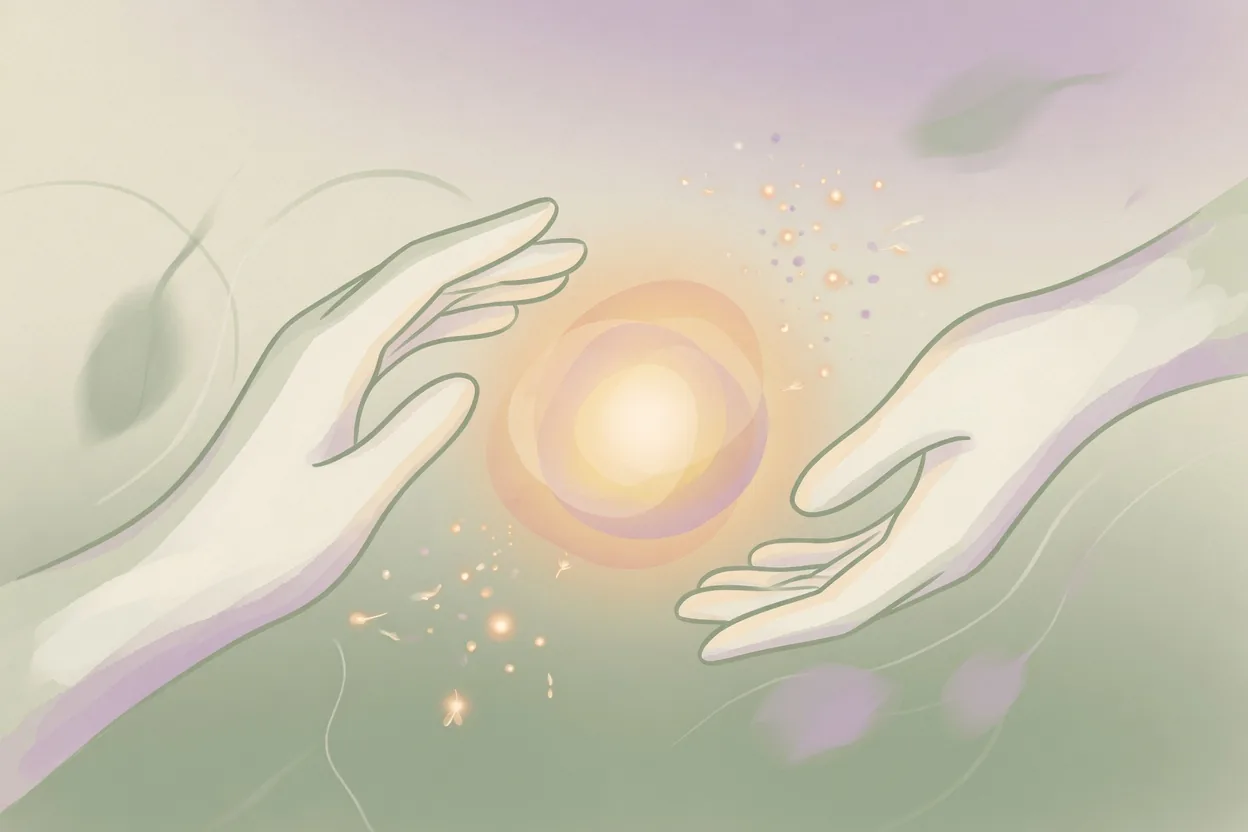 Abstract illustration of care and human connection